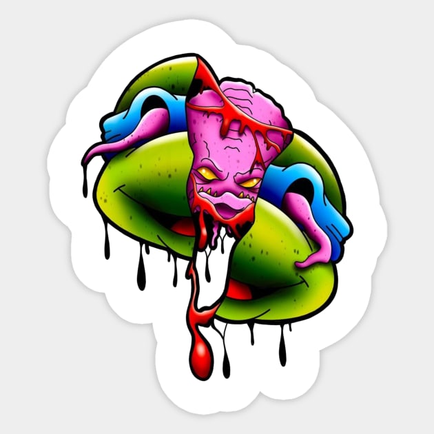 leonardo and krang Sticker by primemoment